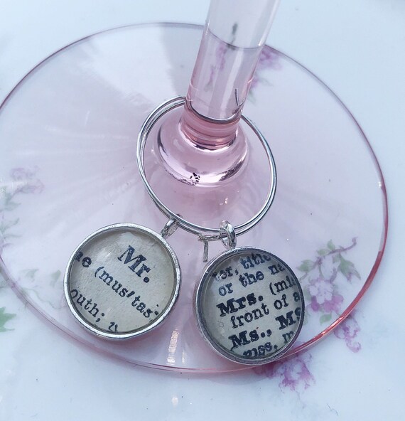 Mr And Mrs Wine Glass Charms Wedding Gift For - Wedding Wine Glass Charms Mr And Mrs Wine Glass Charms Wedding Gift For - Wedding Wine Glass Charms