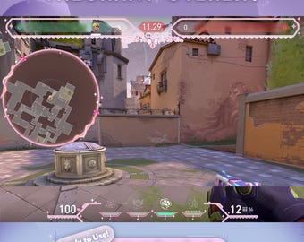 Pink Coquette Core Valorant Overlay | Overlay Customizable | Valorant Overlay | Stream Overlay for Twitch OBS YouTube | Cute Stream Overlay