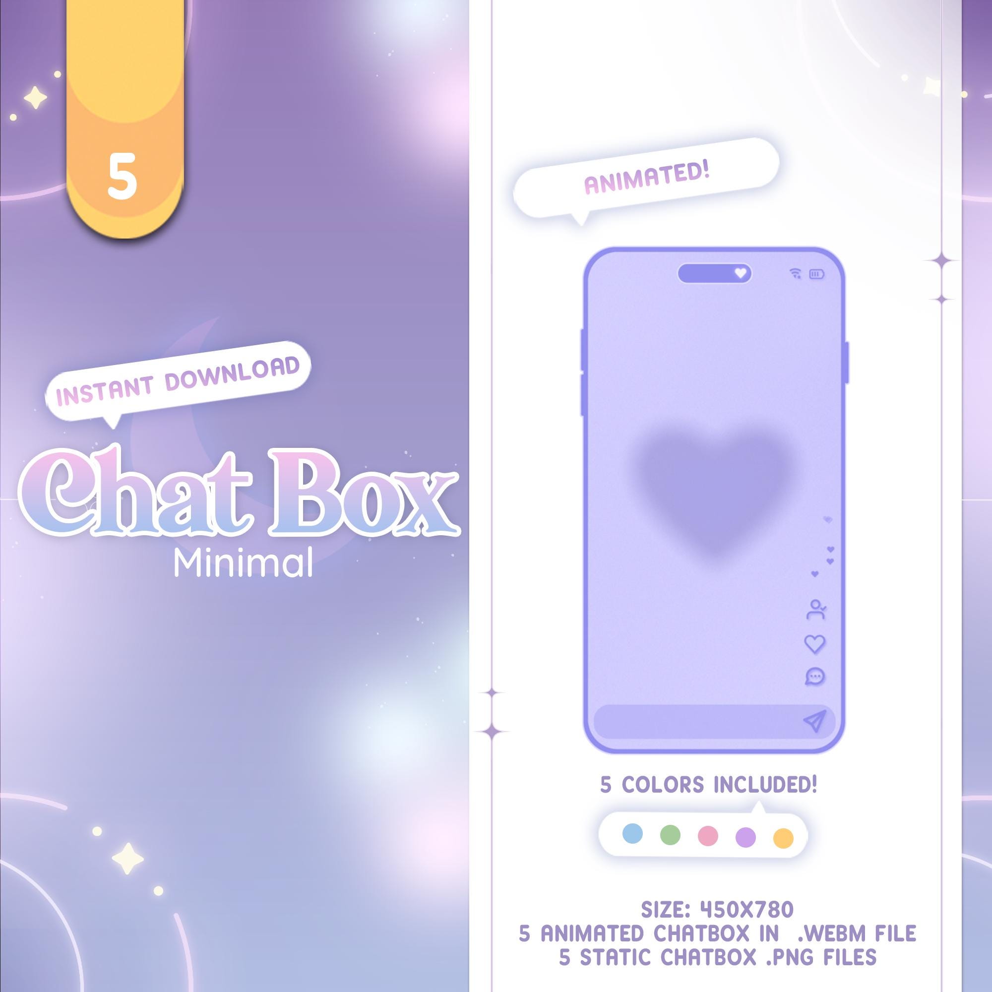 Overlay Chat Box Example Minimalist Stream Chat Box Overlay | Animated PNG & Webm (digital ...