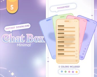 Twitch Chatbox | Cute Chat box for Streamers | Vtuber | For OBS and Streamlabs OBS | minimal overlay