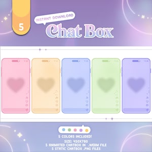 Minimalist Stream Chat Box Overlay | Animated PNG & Webm (digital ...