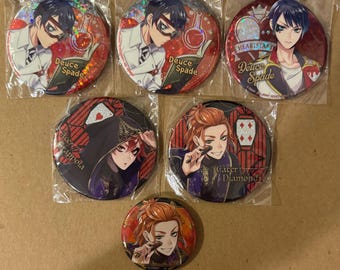 Twisted Wonderland miscellaneous heartslabyul pins/badges
