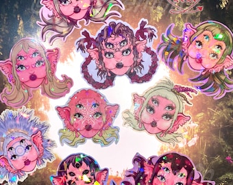 Melanie Martinez Creature Fairy Vinyl Stickers Faerie Portals Holographic Trilogy Tour Laptop Water Bottle Sketch Book Decal Waterproof