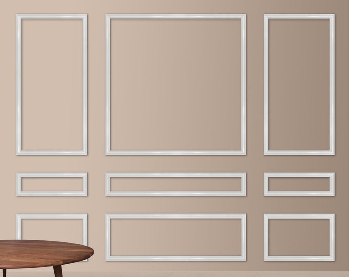 DIY Wall Moulding Design, Wainscot Molding Kit for Paneling, Self ...