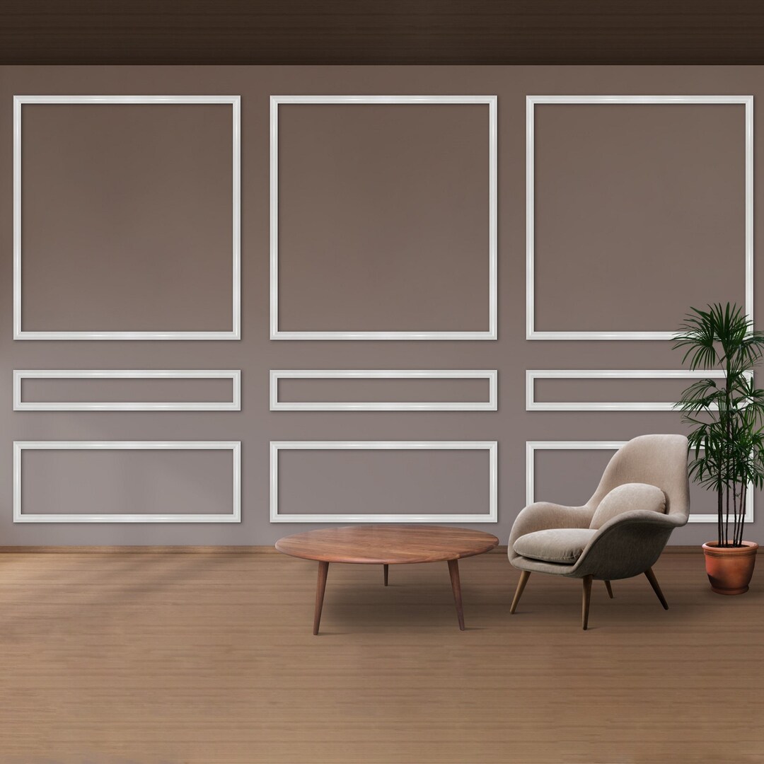 DIY Picture Frame Trim, Wainscot Molding Kit for Paneling, Self ...