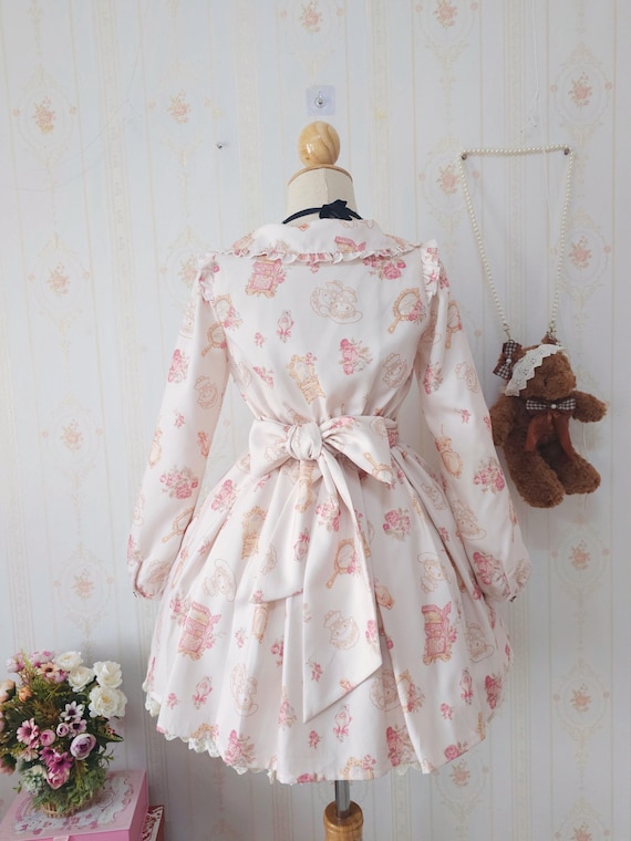 Liz Lisa My Melody Dress | Beige Floral Kawaii Lolita Fashion - Etsy