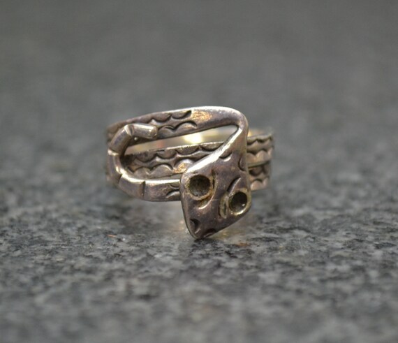 Old Pawn Snake Ring Sterling Silver - Size 5.5