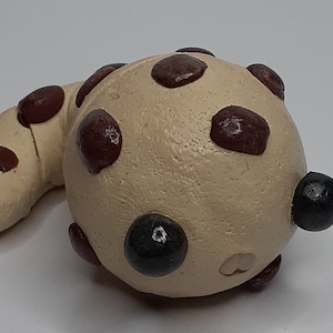 Cute & Silly Worm Figurine ~ Chocolate Chip Worm Figure, Adopt a Worm, Worm Friend, Adorable Worm, Mini Worm