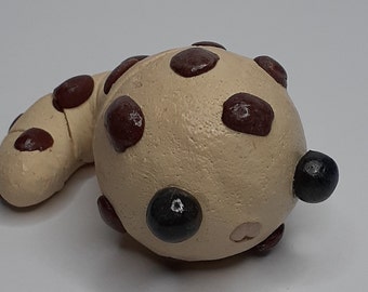 Polymer Clay Chocolate Chip Worm Figurine, Cute Worm Friend