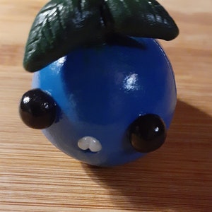 Cute & Silly Worm Figurine ~ Blue Barry Worm, Adopt a Worm, Worm Friend, Adorable Worm, Blueberry Worm