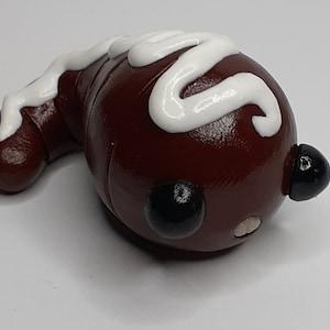 Cute & Silly Worm Figurine ~ Chocolate with Icing Worm Figure, Adopt a Worm, Worm Friend, Adorable Worm, Mini Worm