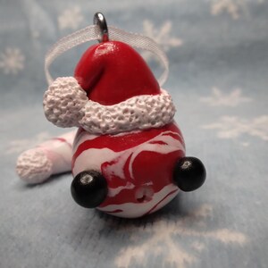 Peppermint Candy Worm Ornament, Holiday Worm, Adopt a Worm, Worm Friend, Cute Worm Figure, Worm Ornament, Worm Figurine, Worm with Teeth