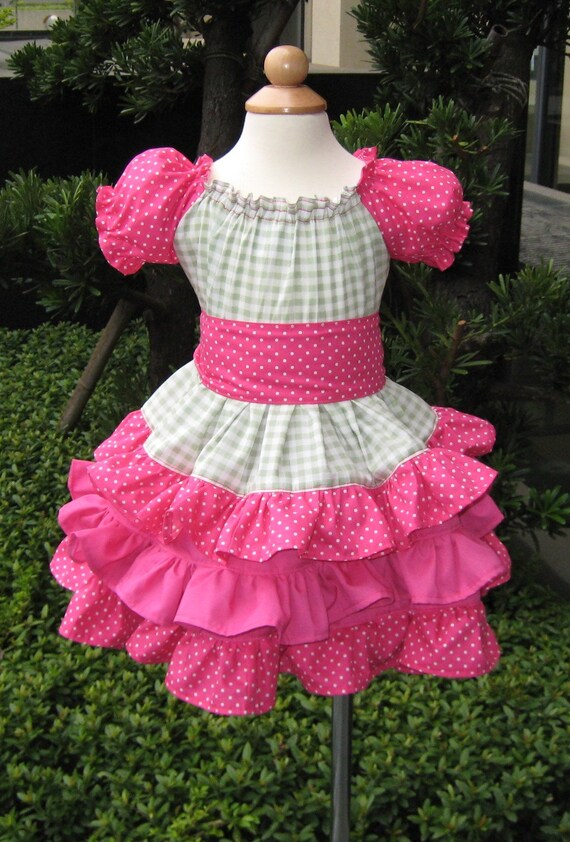 hot pink dress with ruffles