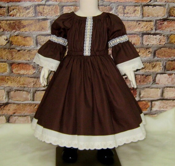 Girl Brown Dress Girl Lace Dress Fall Dress Wedding Girl Etsy