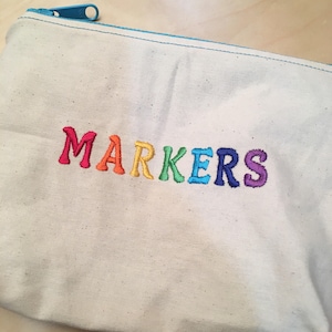 Embroidered Zipper Pouch-Markers (EZip 27)