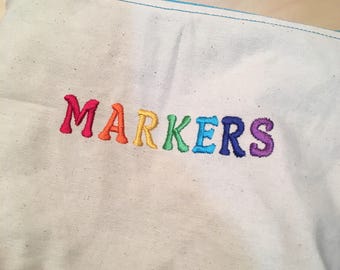 Embroidered Zipper Pouch-Markers (EZip 27)