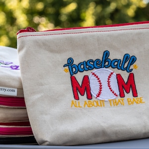 Bestickte Reißverschlusstasche-Baseball Mom