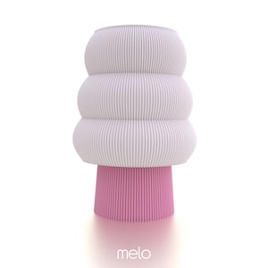 Lampe imprimée en 3D Melo, fichiers 3mf et STL à téléchargement numérique