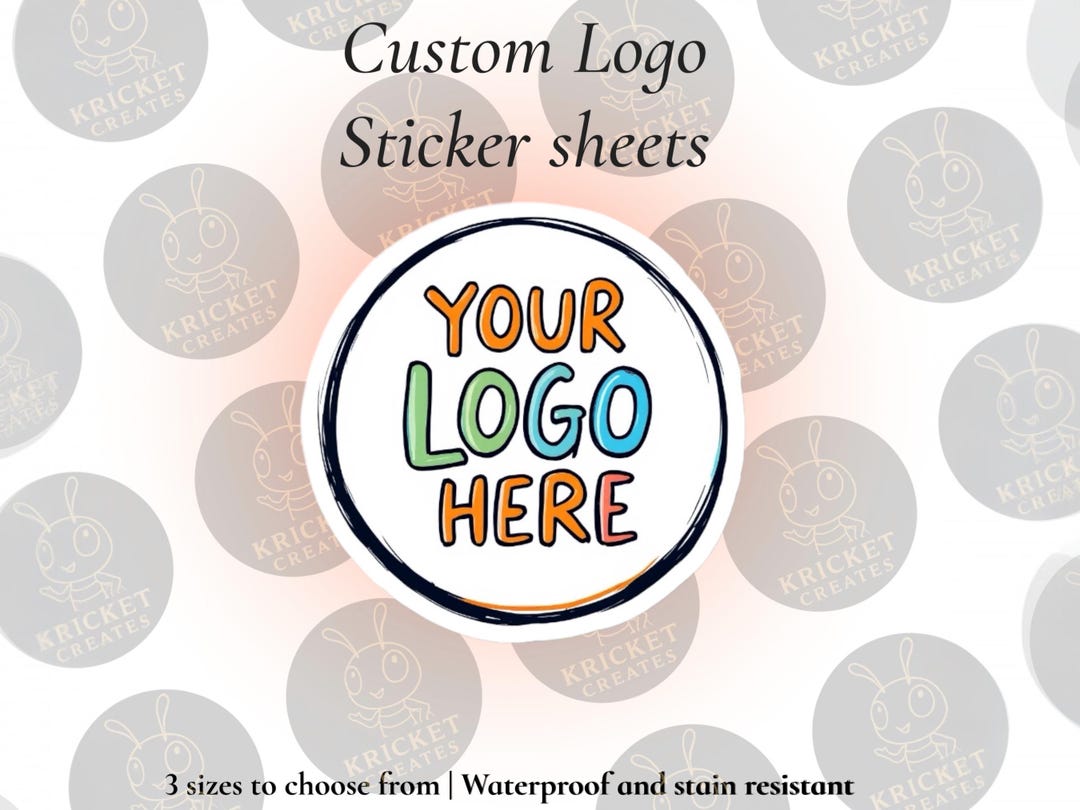 Custom Logo Sticker Sheets: Waterproof Business Stationery, Packaging ...