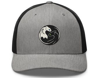 How to Train Your Dragon Hat | Toothless & Light Fury Trucker Hat | Embroidered Gifts | How to Train Your Dragon Hat | Yi