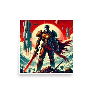 Póster de Red Rising / Impresión inspirada en Darrow / Aulladores / Granizo / Póster de libro / Arte mural de ciencia ficción y fantasía / Decoración distópica