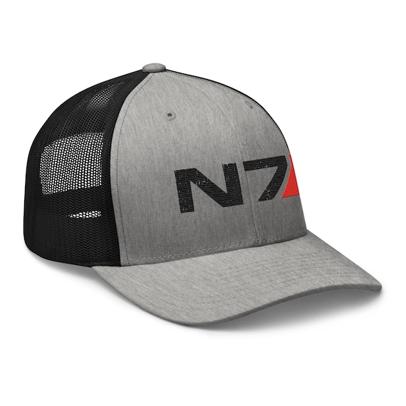 Mass Effect Hat| N7 Logo | Video Game Hat | Sci-Fi | Mens & Women's All Sizes | Commander Shepard | Trucker Cap