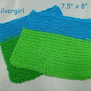 10 Colours  Soft Hand Knit Cotton Dish OR Face Cloths