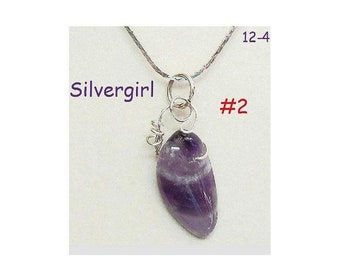 Pretty Amethyst Freestyle Gemstone Necklace 2 CHOICES Available