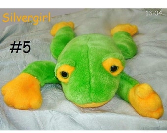 Assorted vintage Stuffed Plush Toy Frogs You Pick