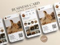 Instagram Business Card Template | Canva Travel Agent Social Media Template | Printable QR Code Business Card | Editable IG Business Card