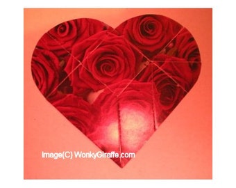 Make it Yourself Valentine Greeting Card - Love Puzzle - PDF - Heart Tangram Puzzle Activity - WonkyGiraffe