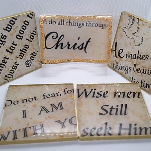 Handmade, one-of-a-kind resin coaster sets