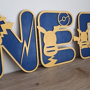 Pokémon Nursery Decor | Custom Handmade Name Sign image 2