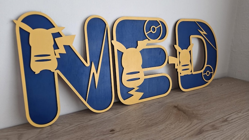 Pokémon Nursery Decor | Custom Handmade Name Sign image 2