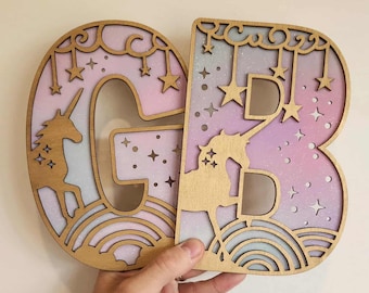 Handmade Unicorn Name Sign: Children's Bedroom Decor