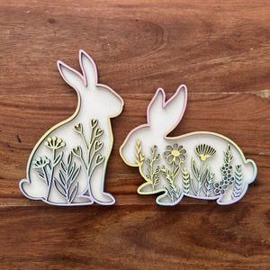 Bunny Rabbit Minis | Children&#39;s Bunny Rabbit Themed Minis | Alphabet Letter Minis Nursery Wall Sign | Bunny Rabbit Bedroom Decor