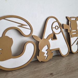 Pokémon Nursery Decor | Custom Handmade Name Sign image 1