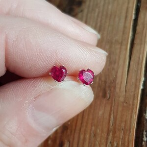 Genuine ruby on sale stud earrings
