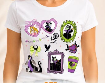 Sleeping Beauty Villain Halloween DTF Transfer, Spooky Princess Ready to Press, Spooky Disney Vacation Print