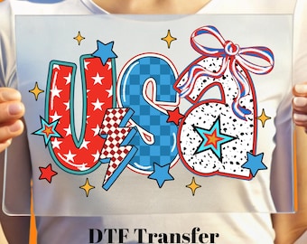 Coquette USA 4th of July DTF Transfer: Ready to Press Heat Transfer