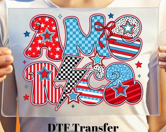 Retro America Coquette DTF Transfer: 4th of July Iron On