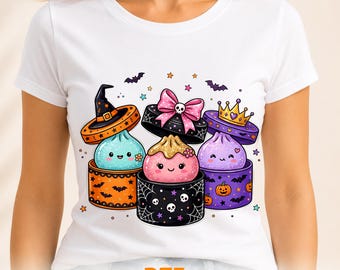 Halloween Glitter Dumpling DTF Transfer, Spooky Dumpling Ready to Press