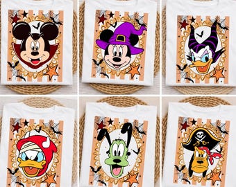 Halloween Disney Friends DTF Transfer: Mickey and Friends Spooky Season Ready to Press, Spooky Character Iron On