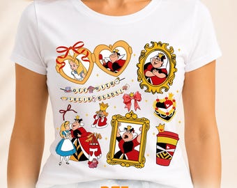Alice in Wonderland Halloween DTF Transfer, Spooky Princess Ready to Press, Spooky Disney Vacation Print