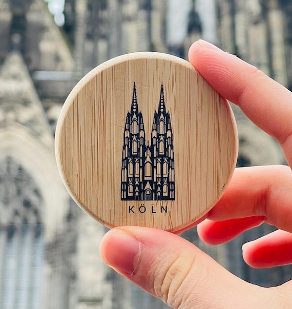 Klner Dom Flaschenffner Bambus | Kln Souvenir Geschenk | NRW Mitbringsel  | Bier Accessoire | Cologne Cathedral Bottle Opener Gift