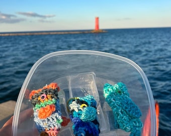 Fish keychain lighter/chapstick holder