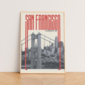 San Francisco Wall Art, San Francisco Art Print, San Francisco Skyline, San Francisco Aesthetic Decor, Travel Poster Print, Giclée Print