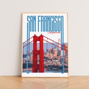 San Francisco Wall Art, San Francisco Art Print, San Francisco Skyline, San Francisco Aesthetic Decor, Travel Poster Print, Giclée Print