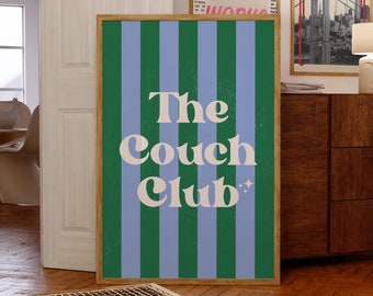 The Couch Club Print: Trendy Typography Wall Art (Digital Download)