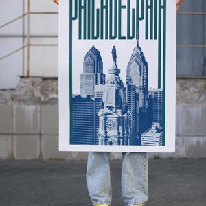 Philadelphia Wall Art Print, Philadelphia Poster, Philadelphia Skyline, Philadelphia Aesthetic Decor, Philadelphia Travel Poster Print